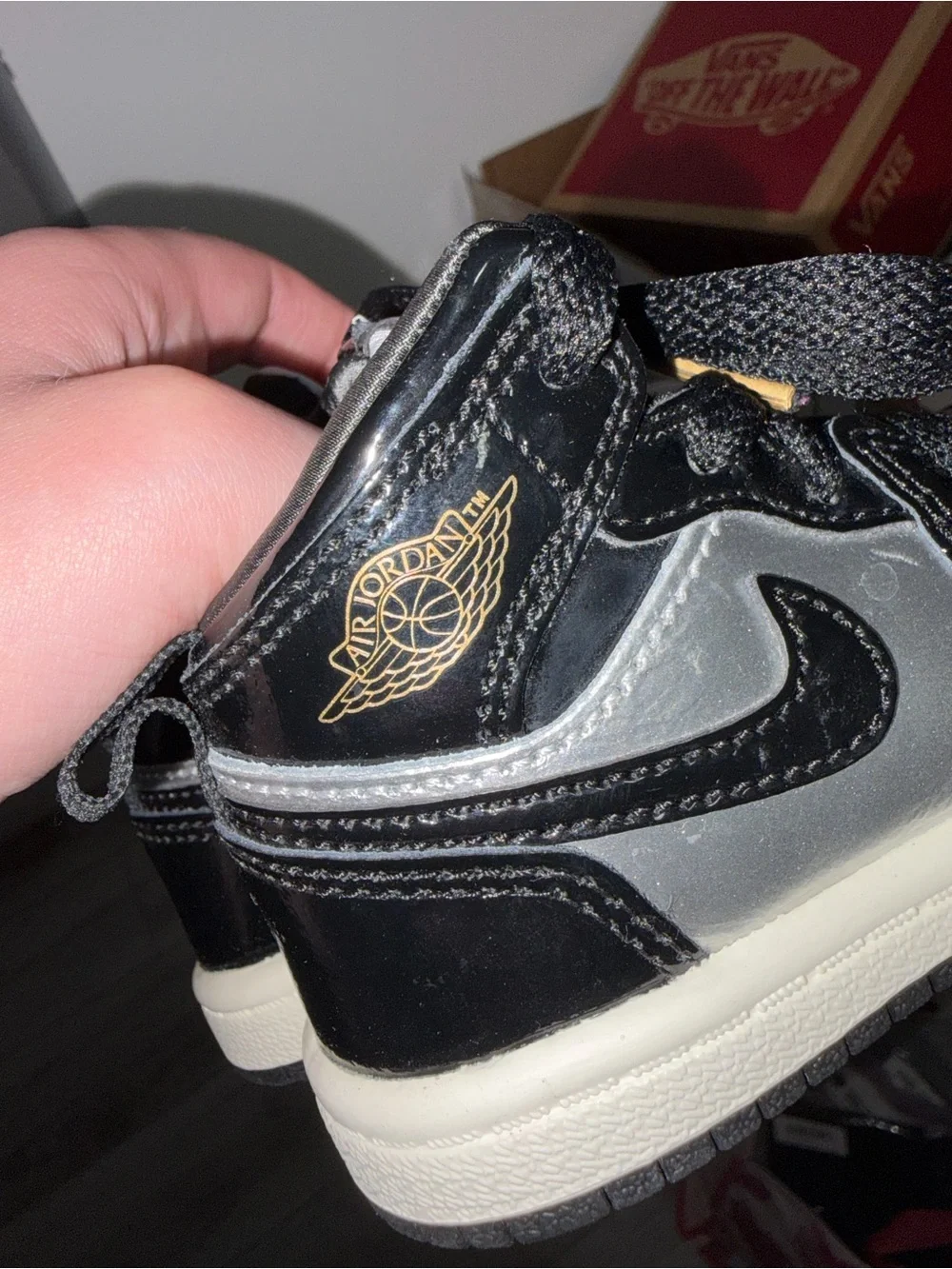 Jordan Kids' High-Top Sneakers in Black and Silver